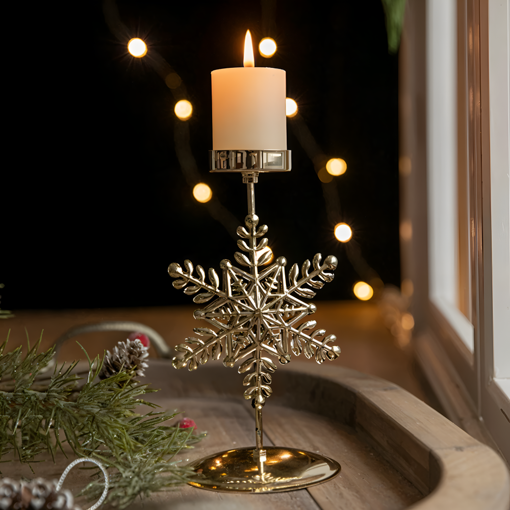 Cierge - Stand - Vintage Kerzenhalter Weihnachten Metall