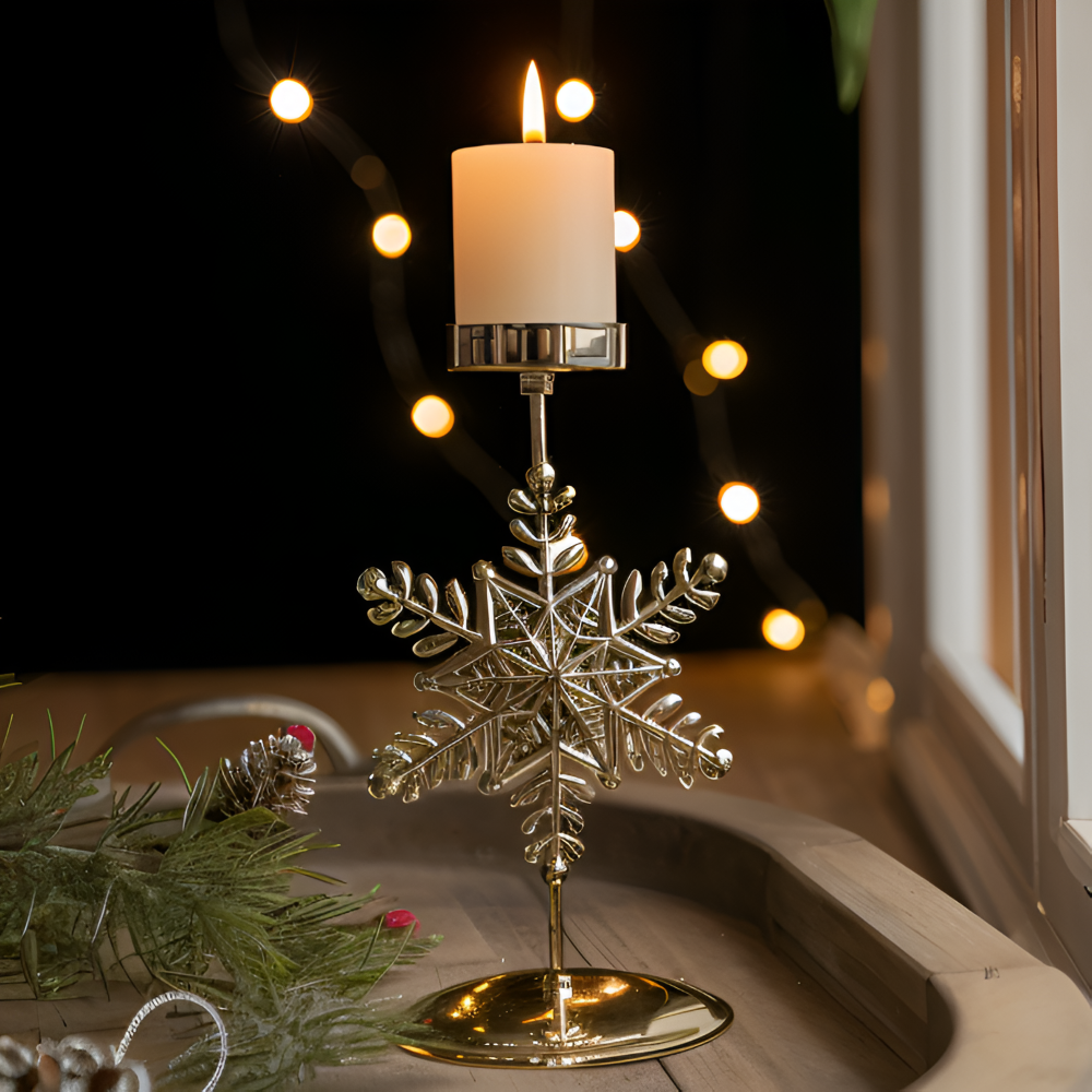 Cierge - Stand - Vintage Kerzenhalter Weihnachten Metall