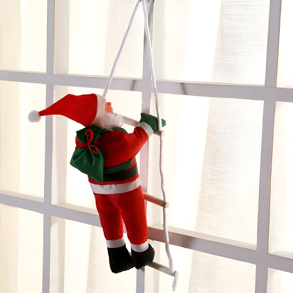 ClamberSanta - Weihnachtsmann Kletterleiter Hängedeko aus