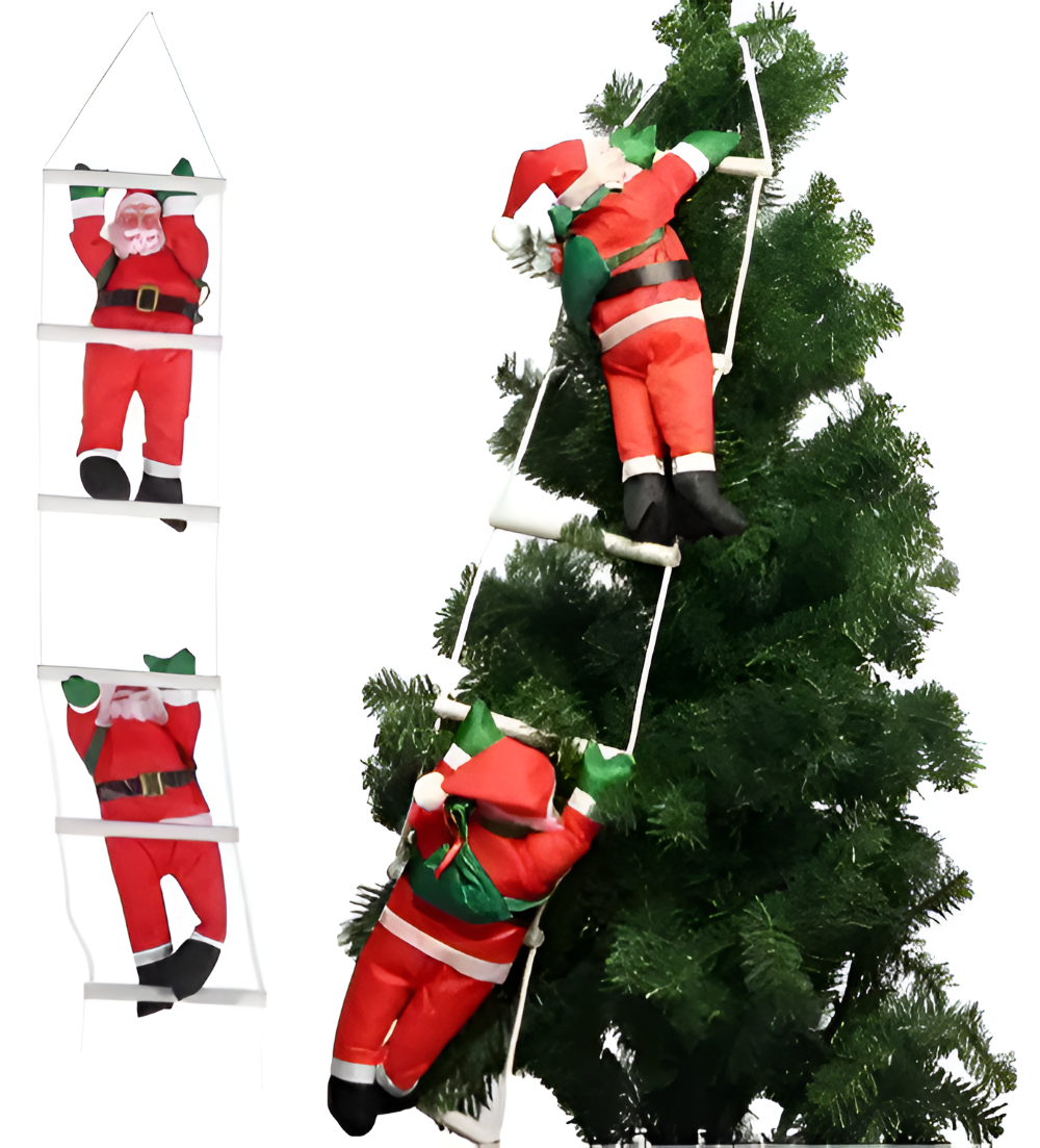 ClamberSanta - Weihnachtsmann Kletterleiter Hängedeko aus
