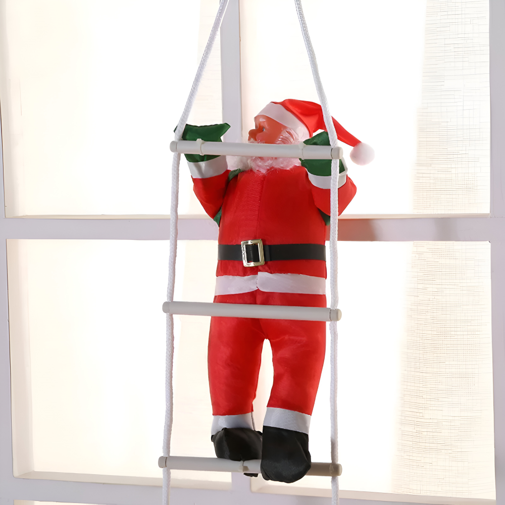 ClamberSanta - Weihnachtsmann Kletterleiter Hängedeko aus