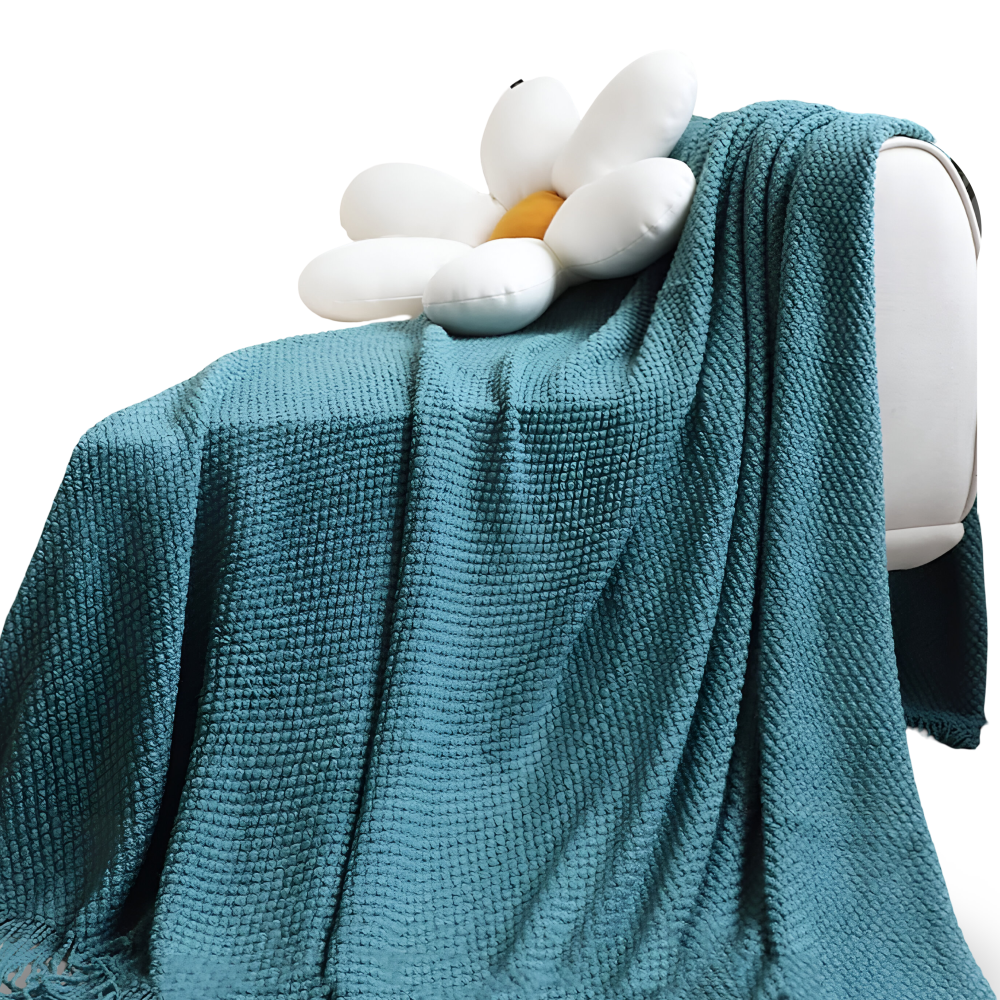 CoarseKnit Plaid - Stylische Strickdecke - Fleece Decke für Ganzjährigen Komfort