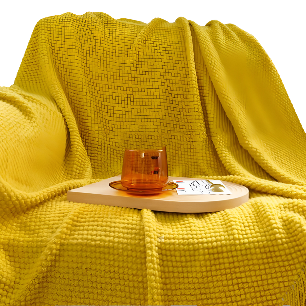 CoarseKnit Plaid - Stylische Strickdecke - Fleece Decke für Ganzjährigen Komfort