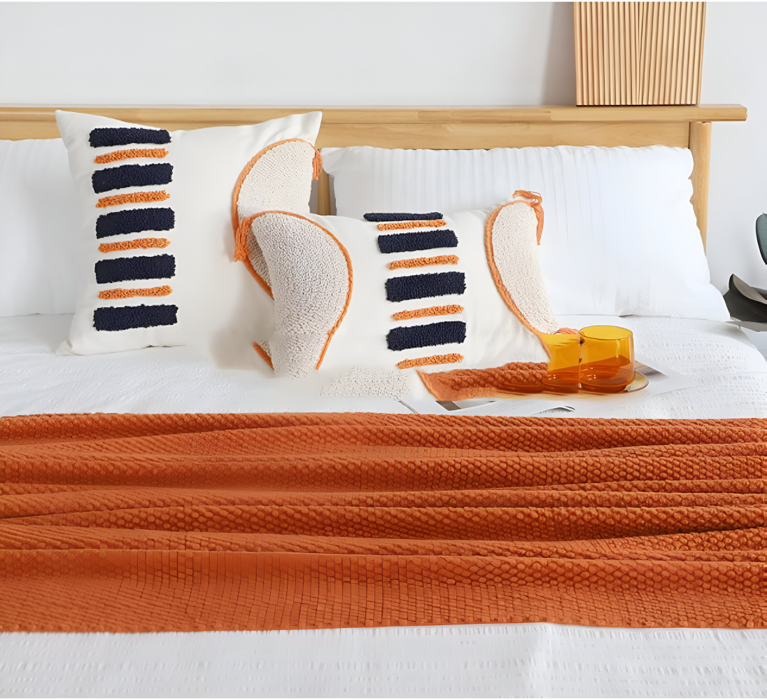 CoarseKnit Plaid - Stylische Strickdecke - Fleece Decke für Ganzjährigen Komfort