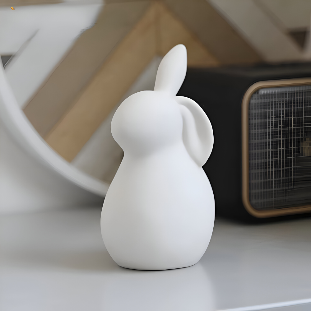 Osterhasen - Figuren weiß minimalistisch