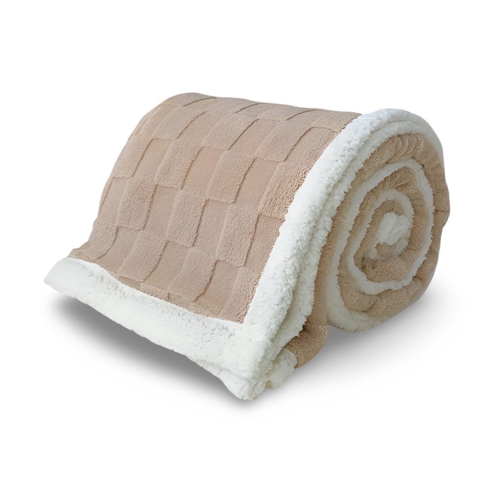 CozyCheck Plaid - Wendbare, Dicke Isolierte Fleece Decke für den Winter