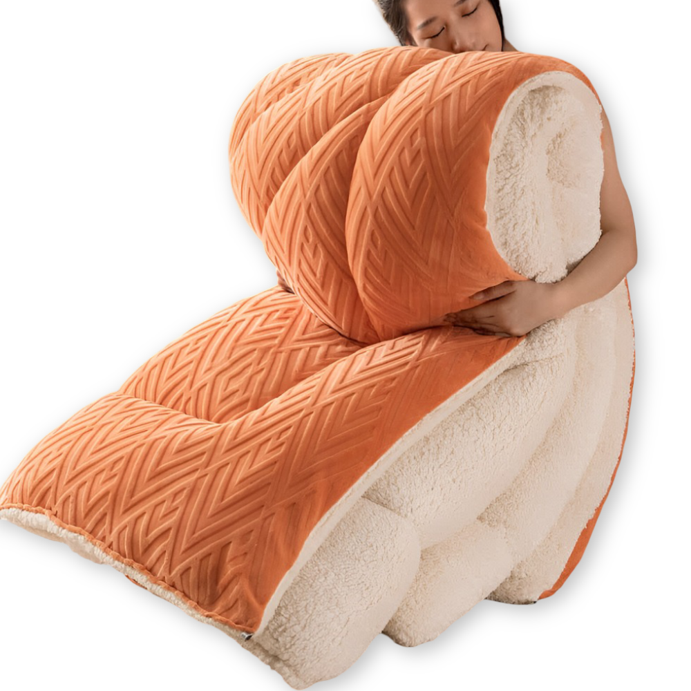 Sherpa - Fleece Bettdecke mit gestepptem Innenfutter