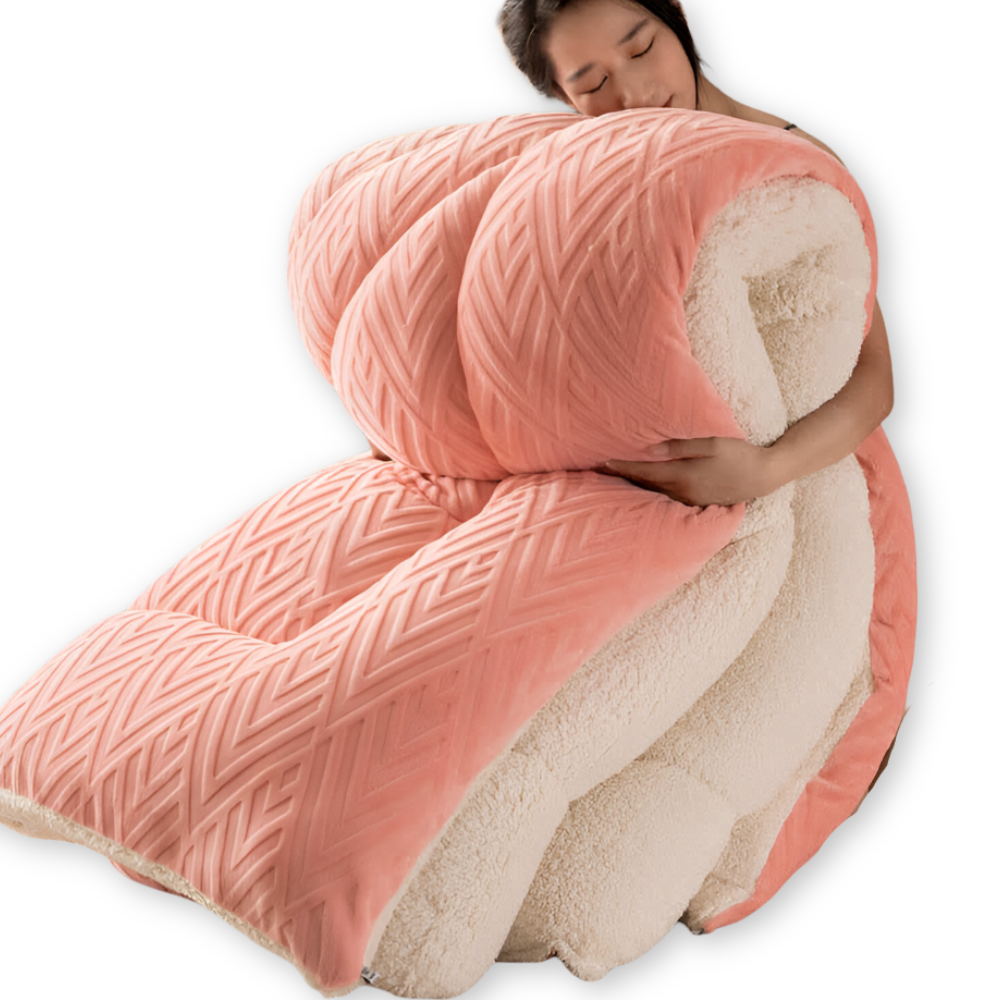 Sherpa - Fleece Bettdecke mit gestepptem Innenfutter