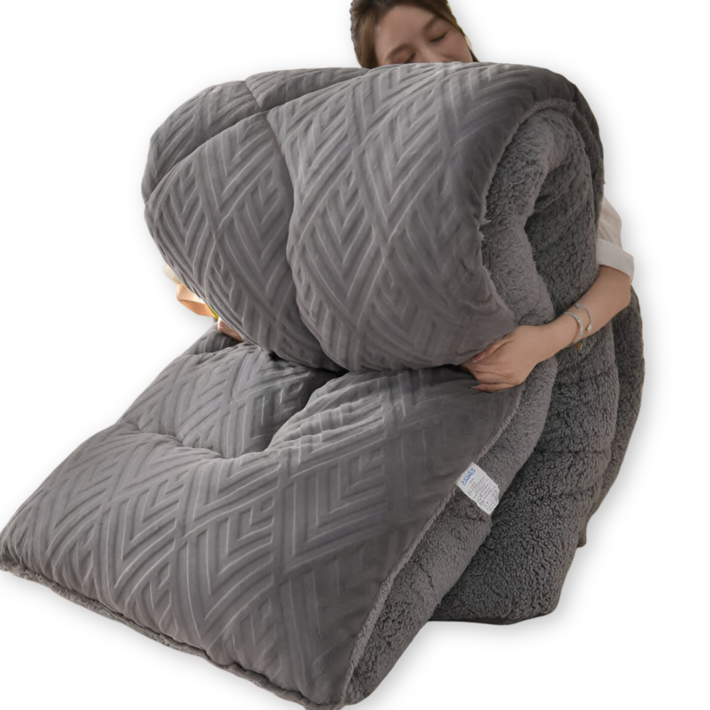 Sherpa - Fleece Bettdecke mit gestepptem Innenfutter