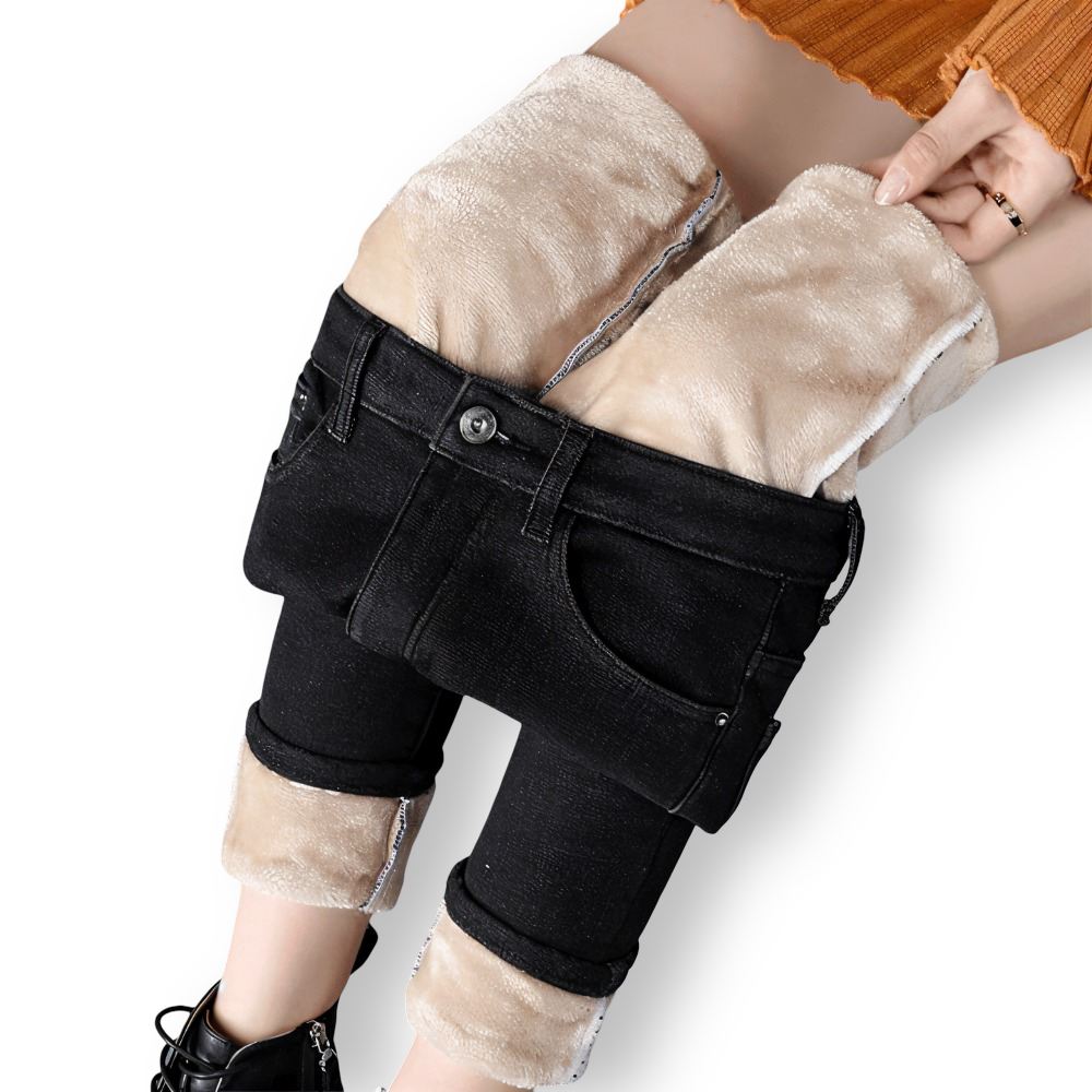 Thermo - Leggings Damen High Waist mit Sherpa-Futter