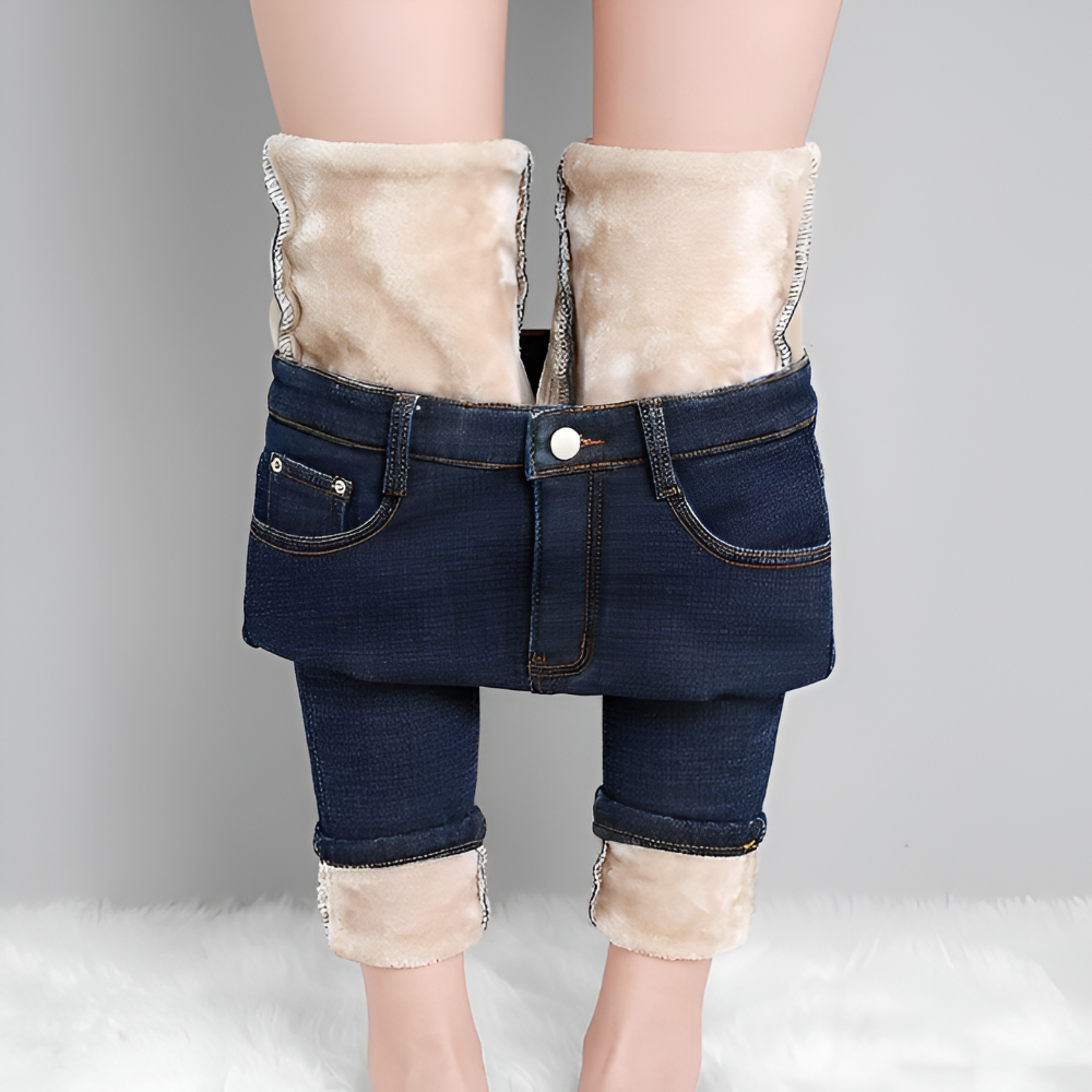 Thermo - Leggings Damen High Waist mit Sherpa-Futter