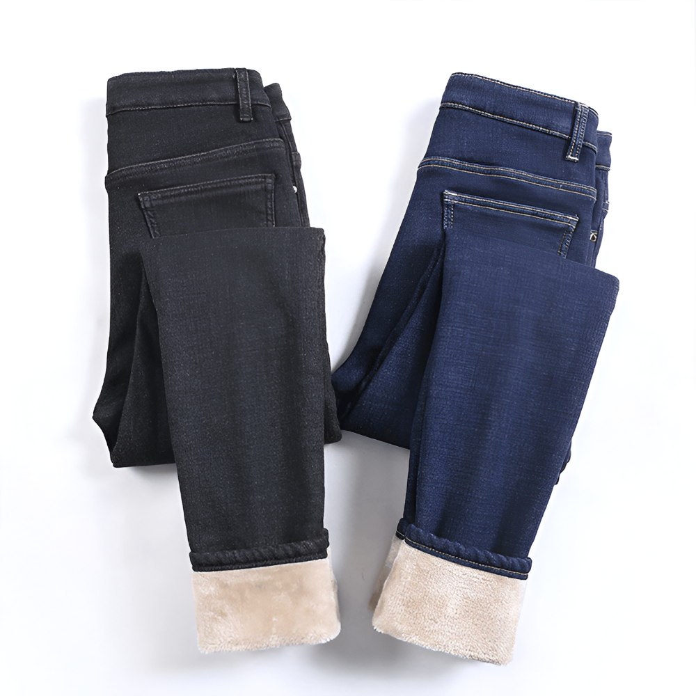 Thermo - Leggings Damen High Waist mit Sherpa-Futter