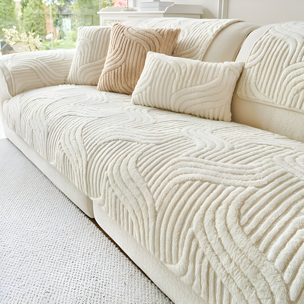 CushShield - Weicher, Rutschfester Shu Samt Sofabezug