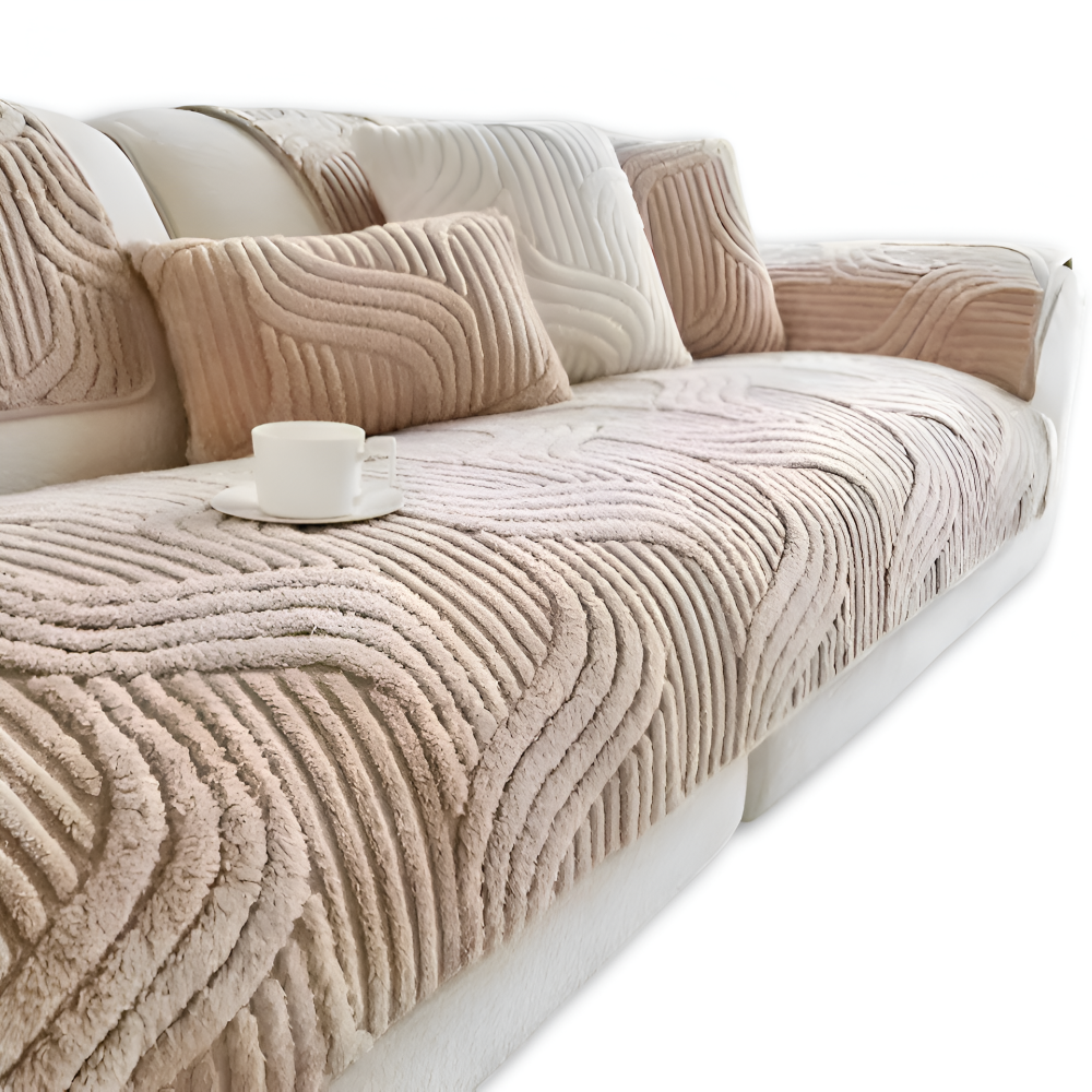 CushShield - Weicher, Rutschfester Shu Samt Sofabezug