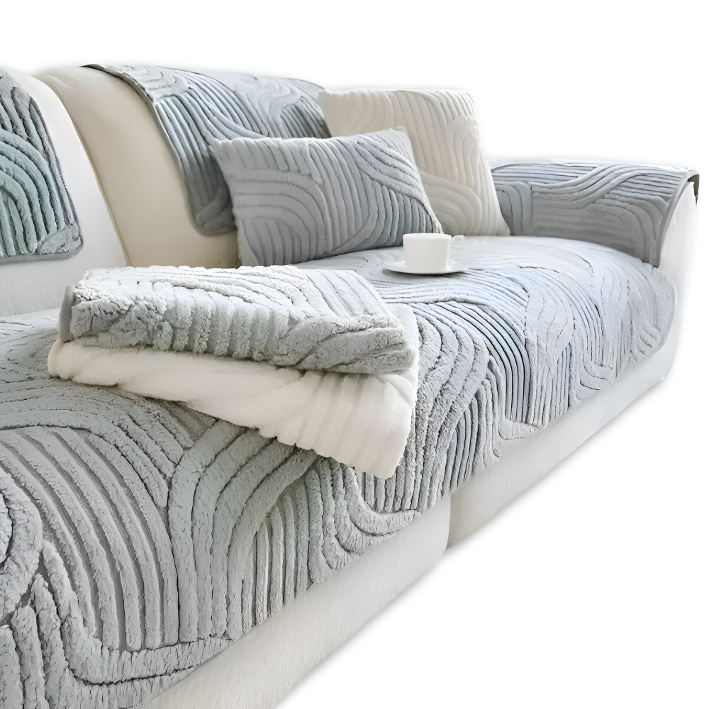 CushShield - Weicher, Rutschfester Shu Samt Sofabezug