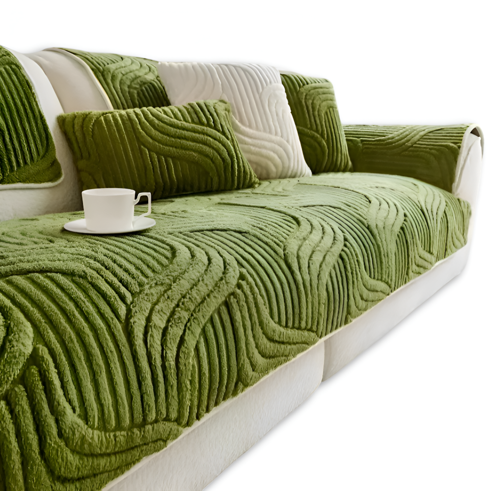 CushShield - Weicher, Rutschfester Shu Samt Sofabezug