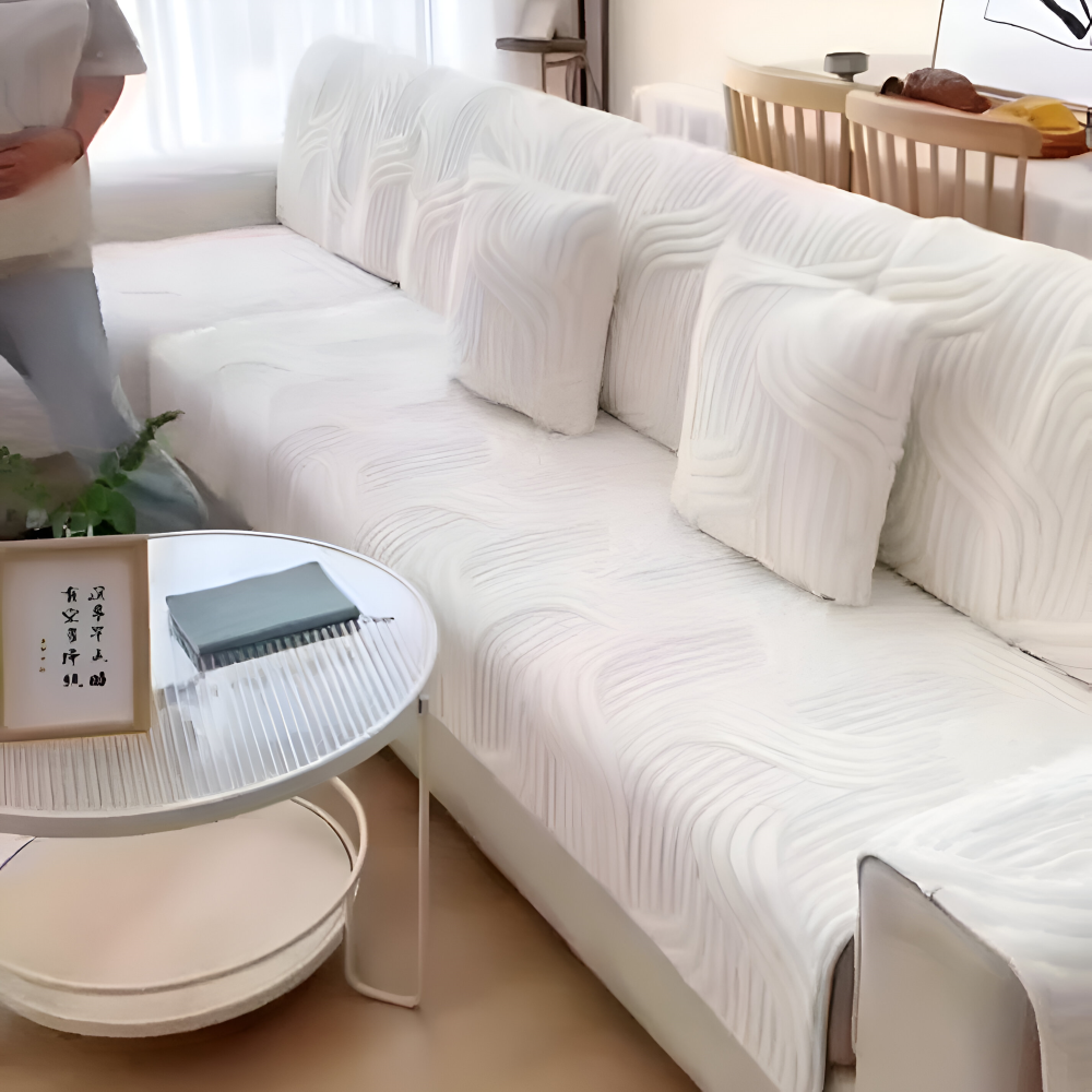 CushShield - Weicher, Rutschfester Shu Samt Sofabezug