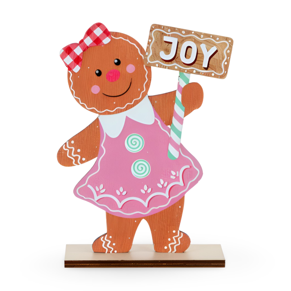 CutieCharms - Lebkuchenmann Weihnachtsanhänger aus Holz