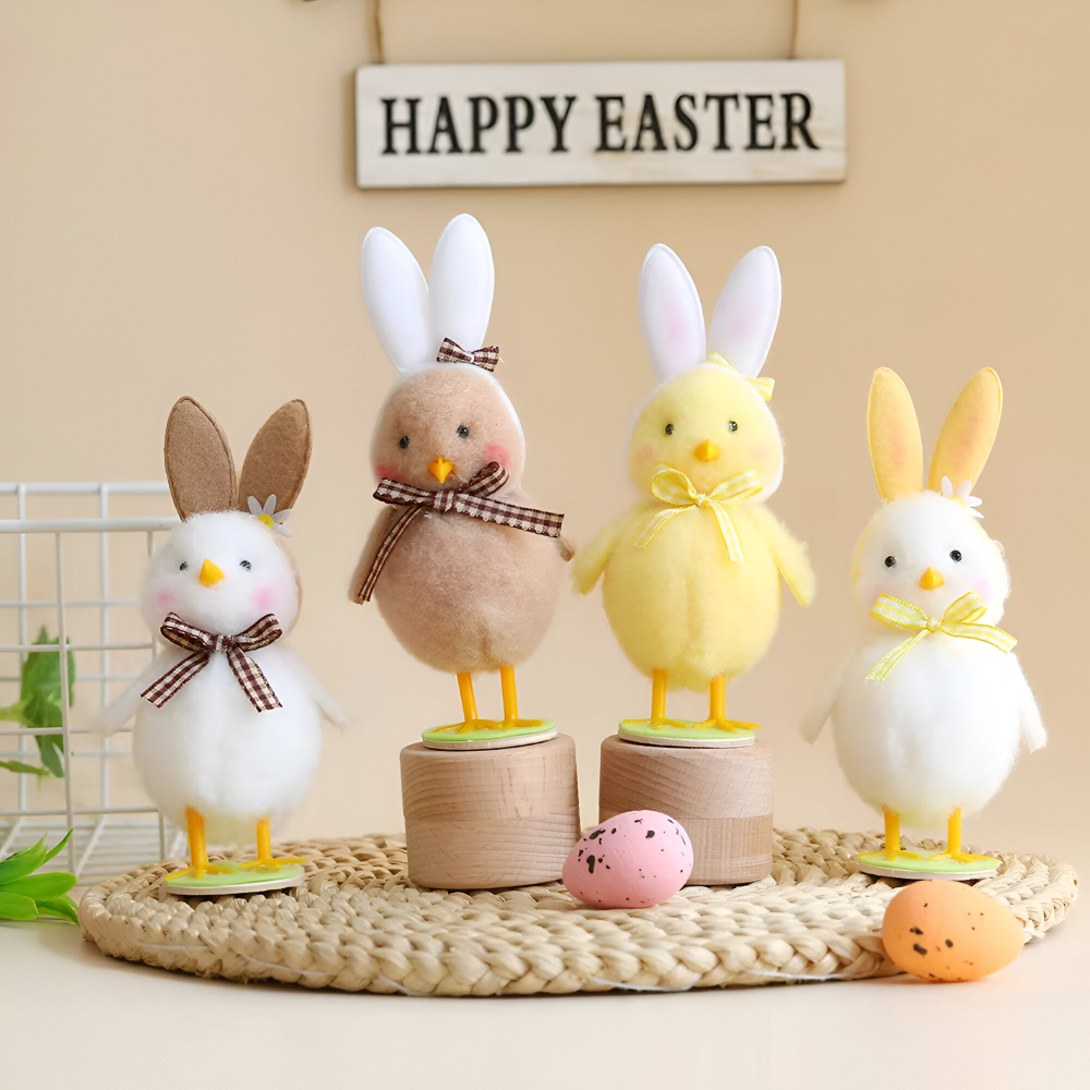 Plüsch - Osterküken mit Hasenohren im Schlupfei-Design