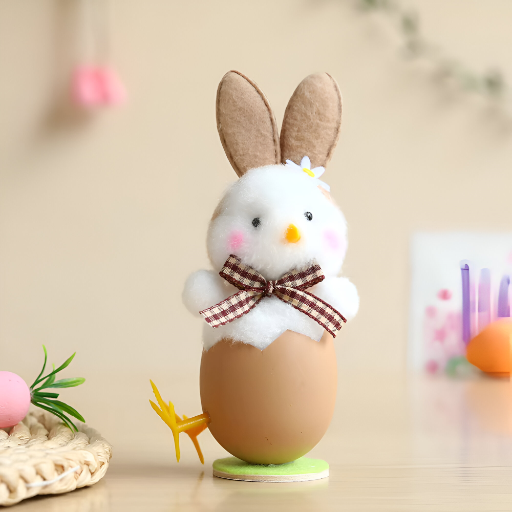 Plüsch - Osterküken mit Hasenohren im Schlupfei-Design