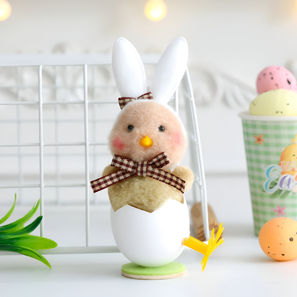Plüsch - Osterküken mit Hasenohren im Schlupfei-Design