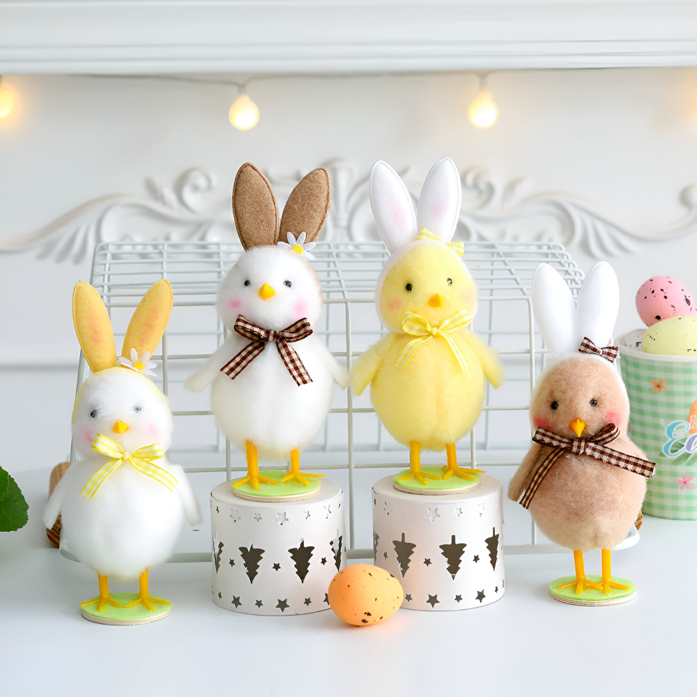 Plüsch - Osterküken mit Hasenohren im Schlupfei-Design