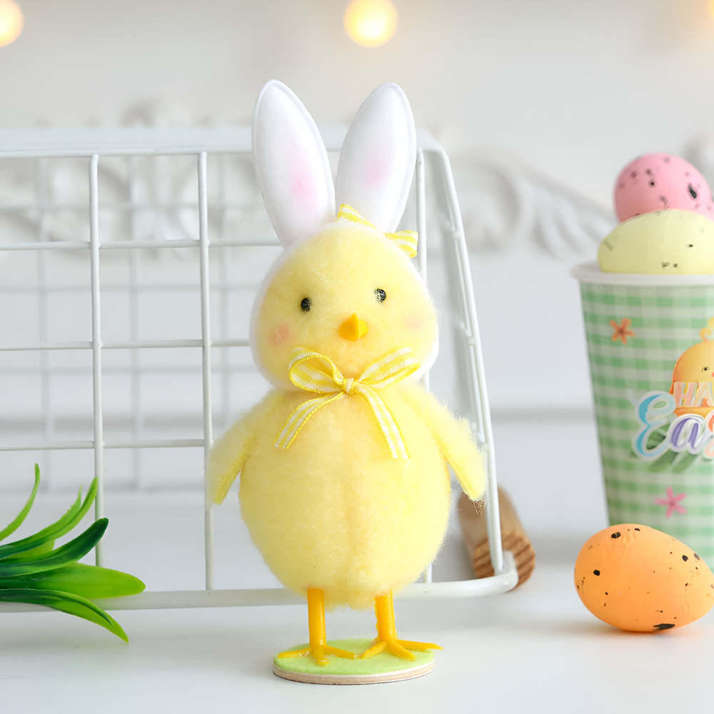 Plüsch - Osterküken mit Hasenohren im Schlupfei-Design