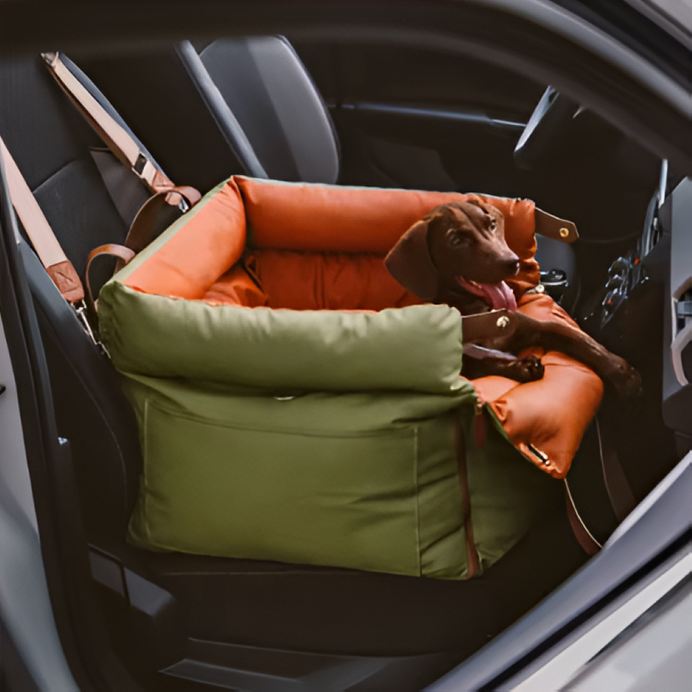 Hunde - Autositz & Reisebett aus Kunstleder mit