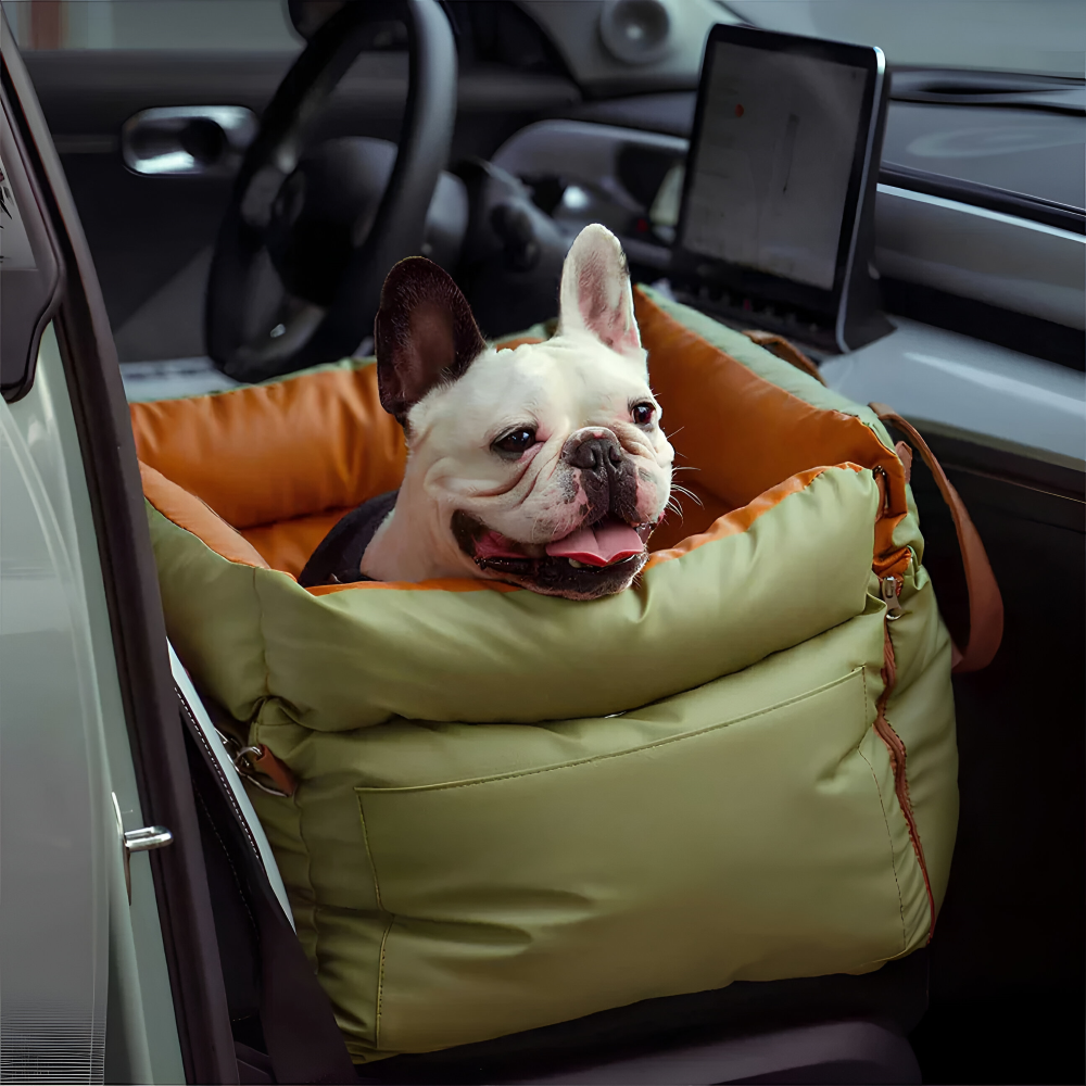 Hunde - Autositz & Reisebett aus Kunstleder mit