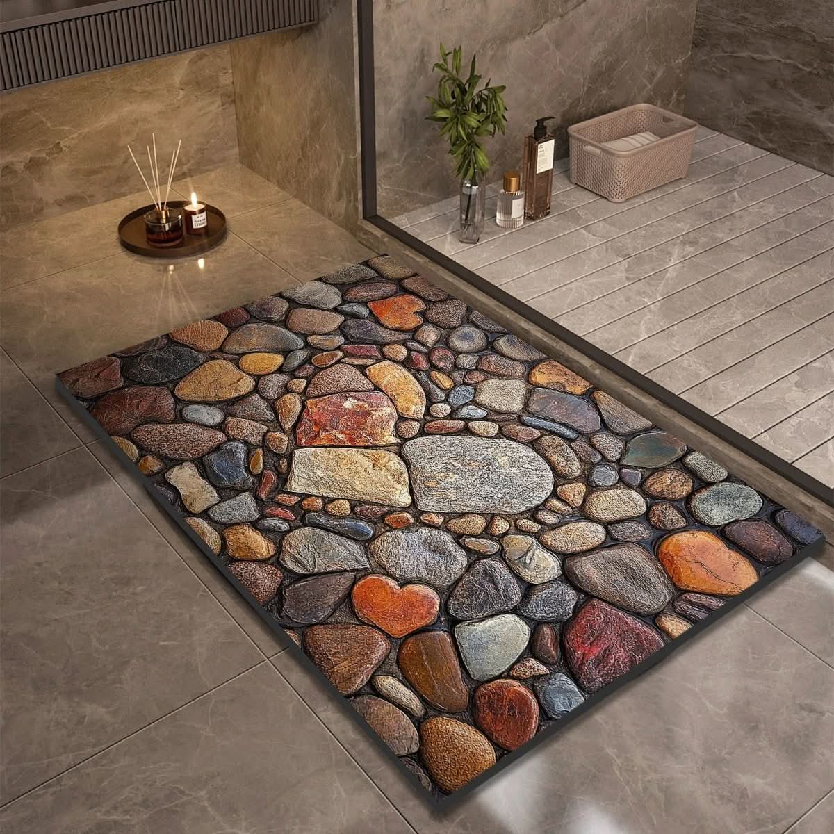 BathPebble – Badematte mit Oberfläche aus Kieselgur