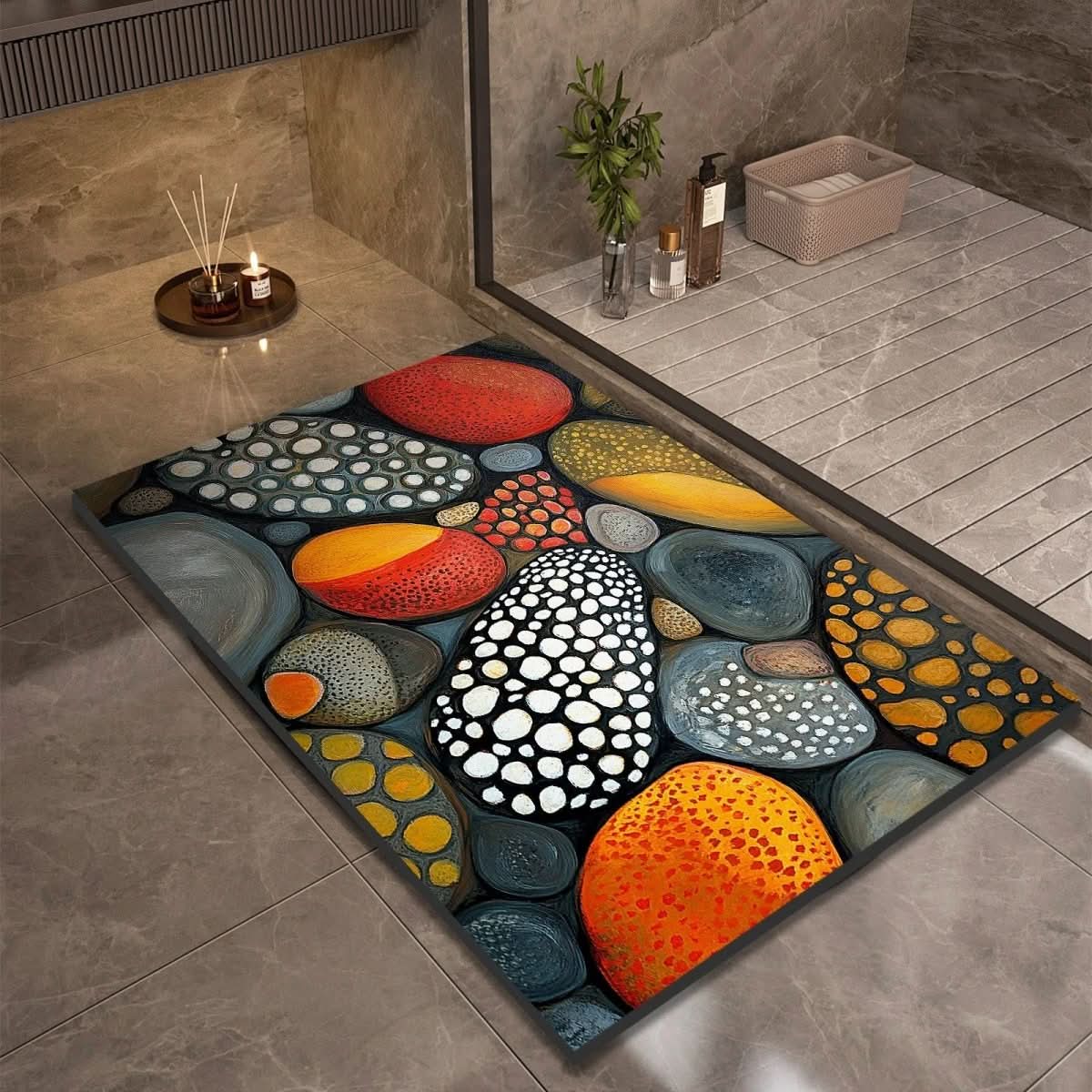 BathPebble – Badematte mit Oberfläche aus Kieselgur