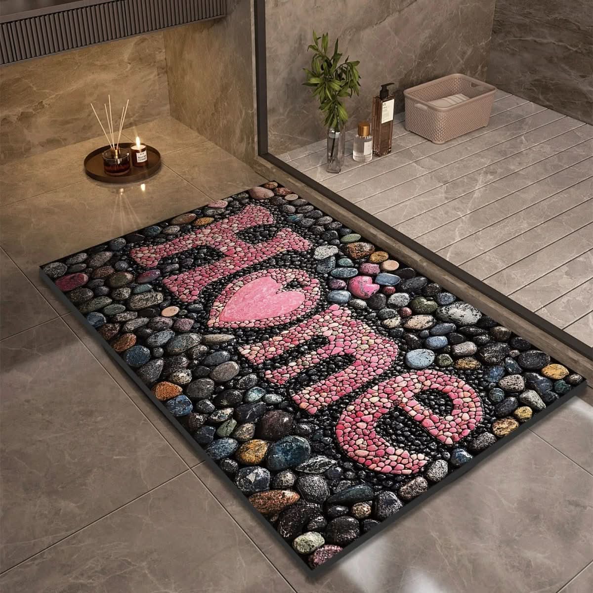 BathPebble – Badematte mit Oberfläche aus Kieselgur