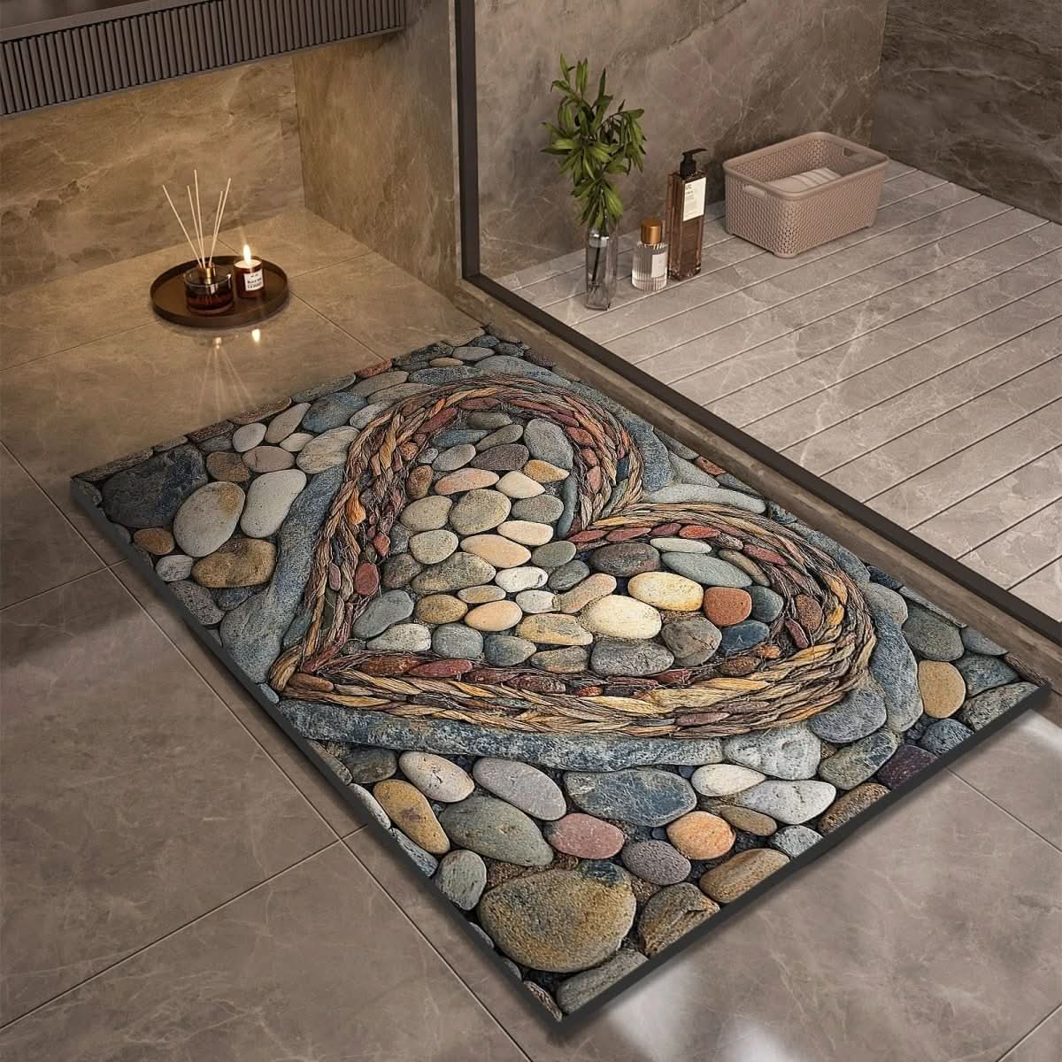 BathPebble – Badematte mit Oberfläche aus Kieselgur