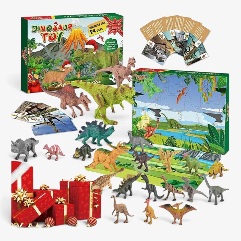 Rexingle - Dinosaurier-Adventskalender mit 24 Figuren und Spielmatte