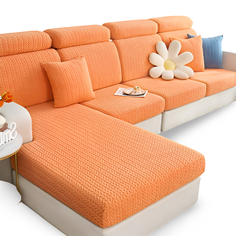 ElasticEase Sofabezug - dehnbarer Jacquard Sofabezug