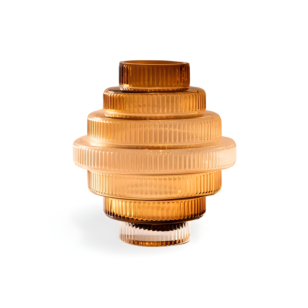 Elegante Amberglas-Vase - Zeitgenössisches Dekorationsstück für stilvolle Wohnräume