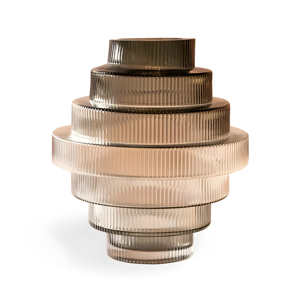 Elegante Amberglas-Vase - Zeitgenössisches Dekorationsstück für stilvolle Wohnräume