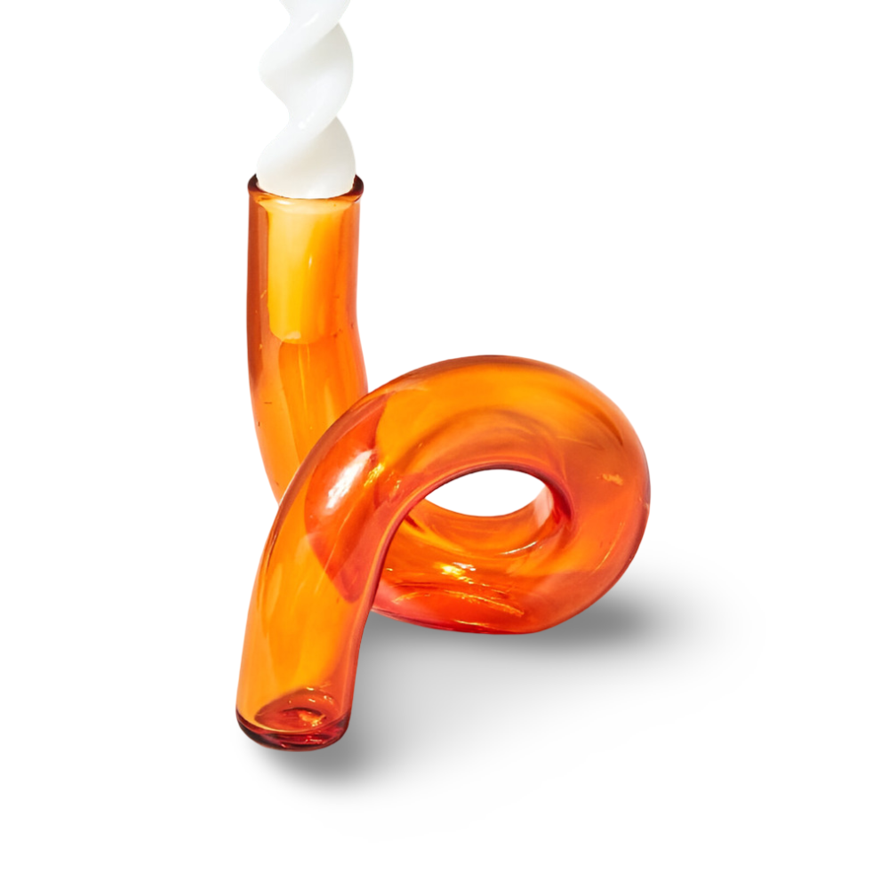 Elegante Glasvase mit integriertem Kerzenhalter für stilvolle Tischdekoration