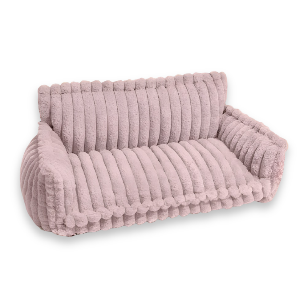 Hundebett - gestreift mit hohem Rand