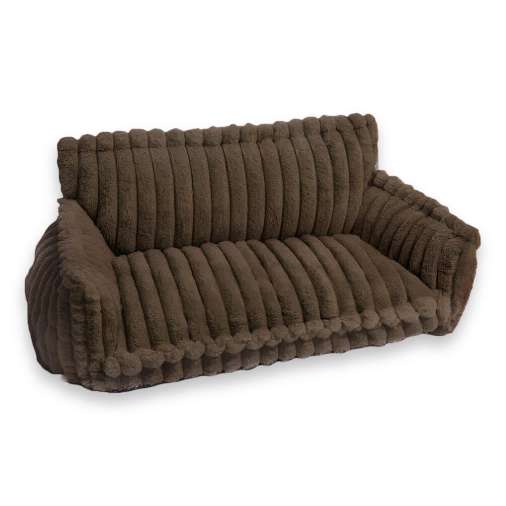 Hundebett - gestreift mit hohem Rand