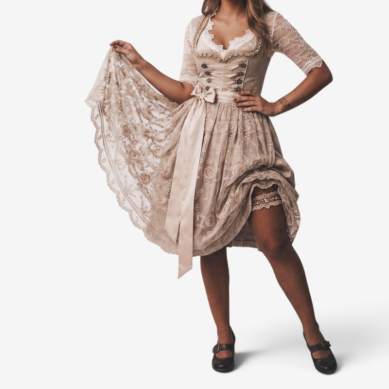 Elegantes Oktoberfestkleid mit Gürtel für Damen