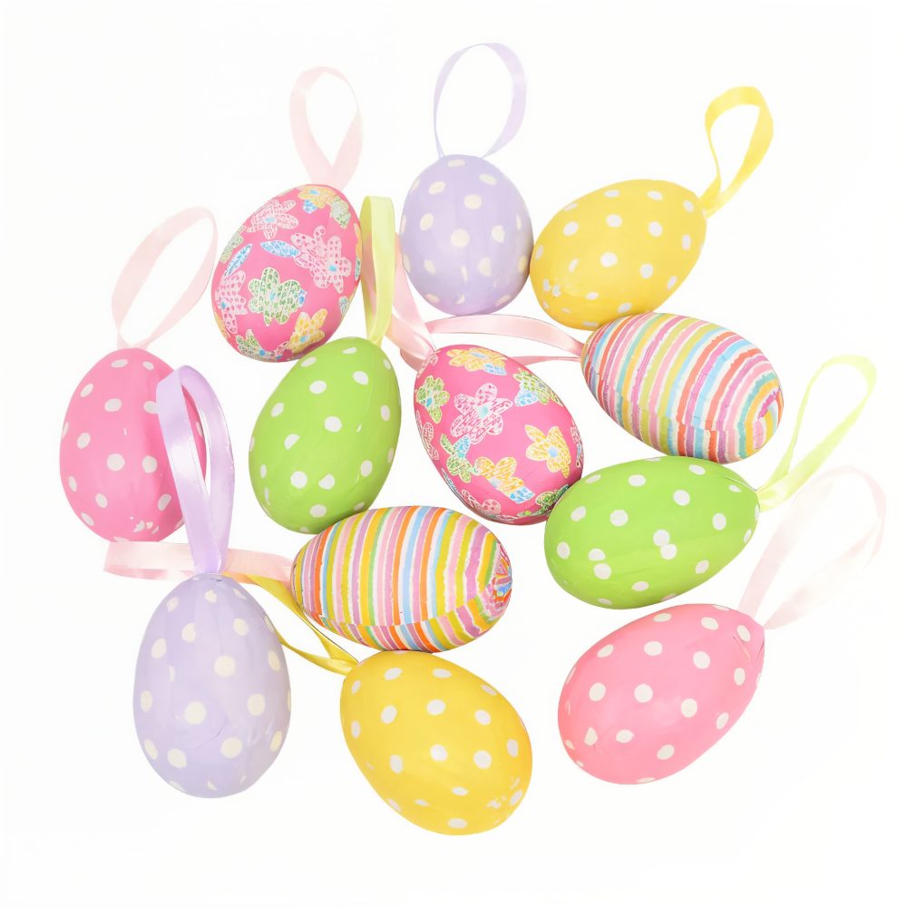 Bunte - Ostereier Hängedeko 12er Set