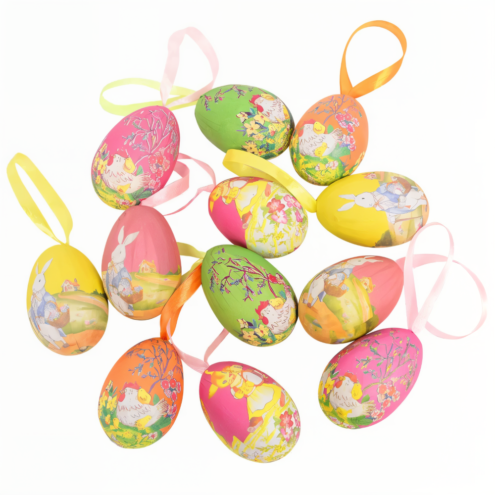 Bunte - Ostereier Hängedeko 12er Set