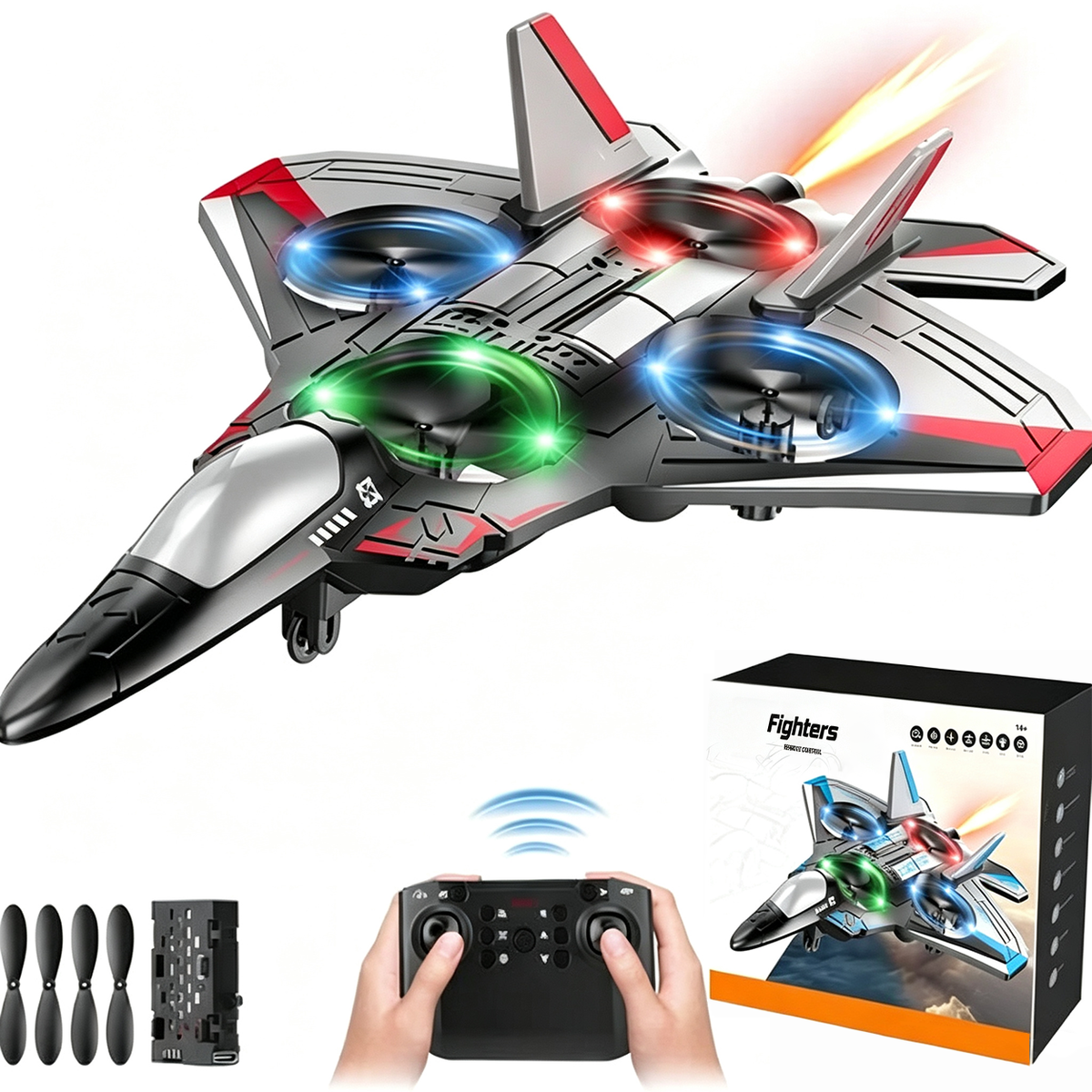 JetSpin - Ferngesteuertes Jet-Spielzeug mit 360°-Stunt-Fähigkeit