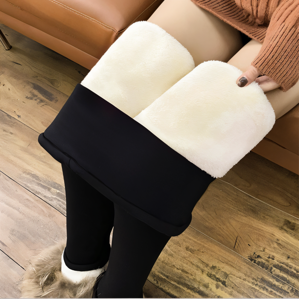 Damen - Fleece Leggings High Waist