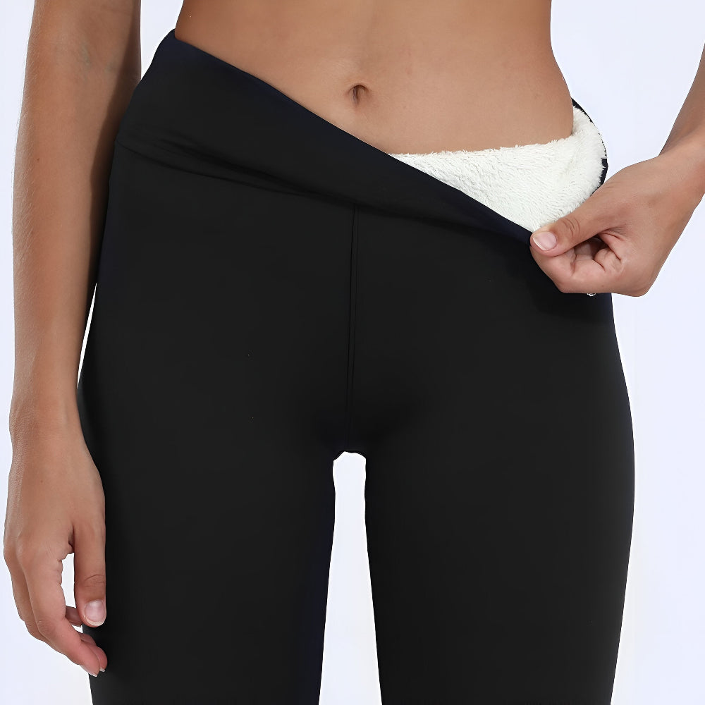 Damen - Fleece Leggings High Waist