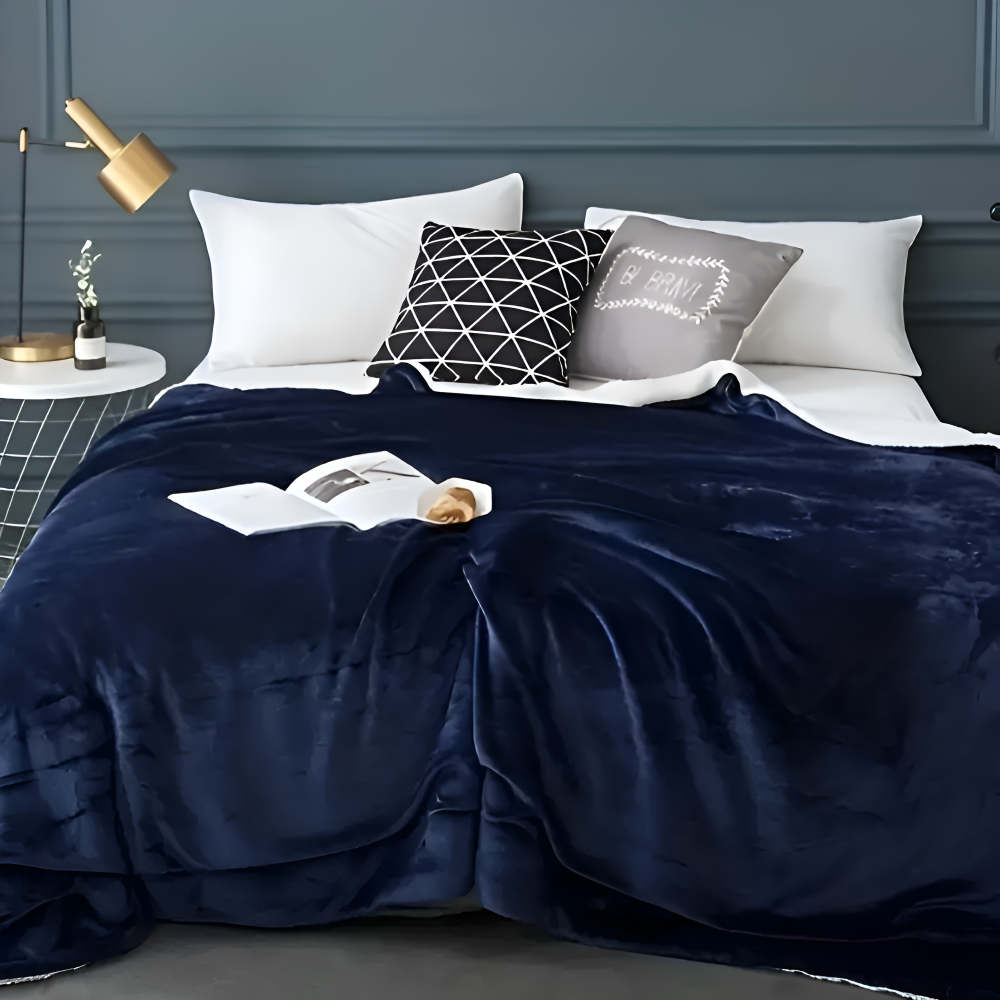 Fleecy Plaid - Dicke & Flauschige Flanell Sherpa Fleece Blanket