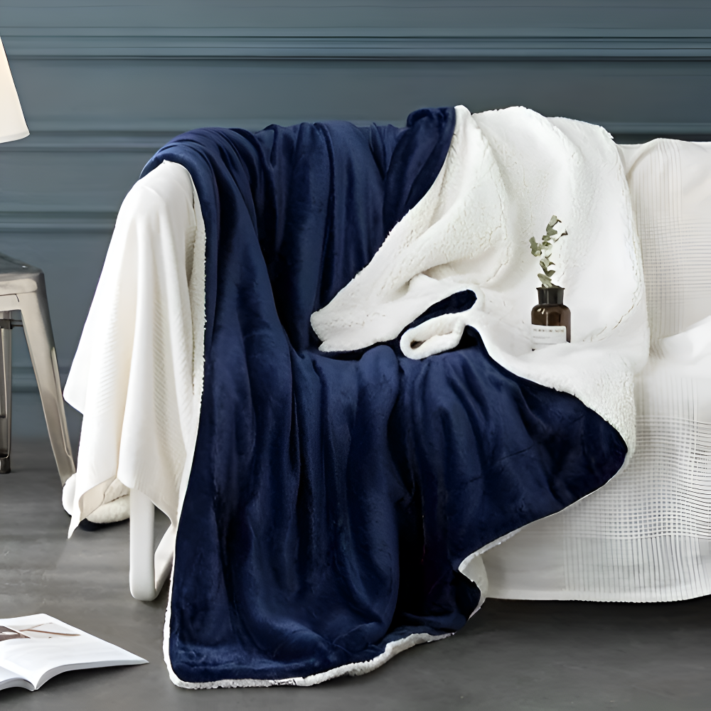Fleecy Plaid - Dicke & Flauschige Flanell Sherpa Fleece Blanket