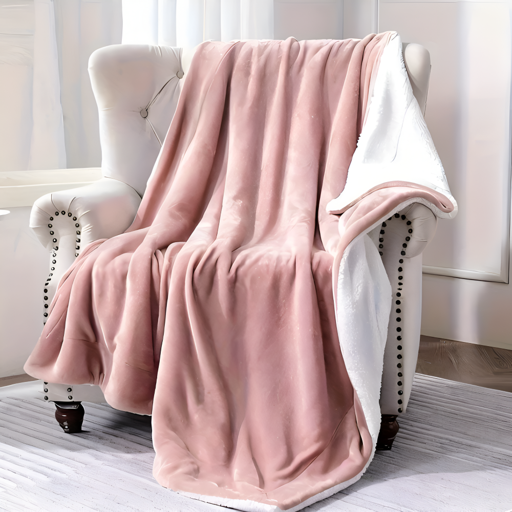 Fleecy Plaid - Dicke & Flauschige Flanell Sherpa Fleece Blanket