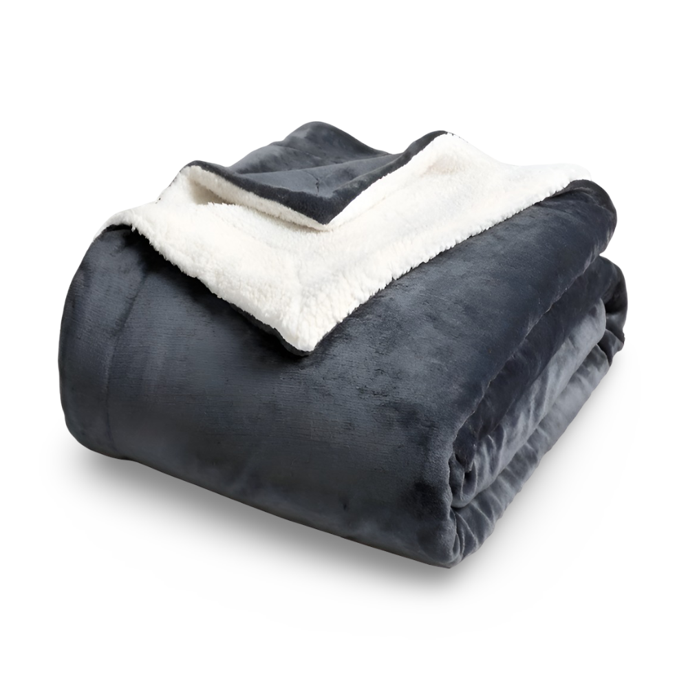 Fleecy Plaid - Dicke & Flauschige Flanell Sherpa Fleece Blanket